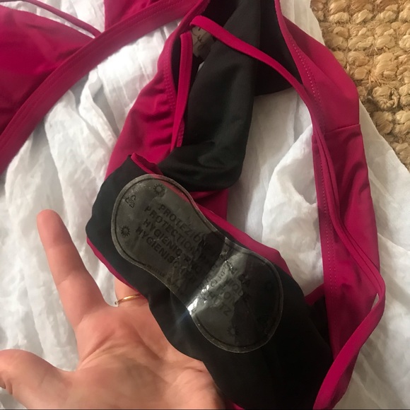 Cupshe War at Beach Halter Bikini Set in Wine - Picture 4 of 7